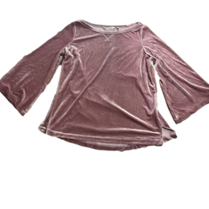 EUC Soft Surroundings Capulet Mauve Velvet Tunic. Bell Sleeve. Women’s medium